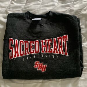 Dark grey Sacred Heart University crew neck